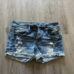 American Eagle Blue Tomgirl Jean Cutoff Shorts - Size 2